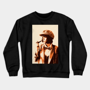 Retro Illustration Woman Smoking Corncob Pipe Crewneck Sweatshirt